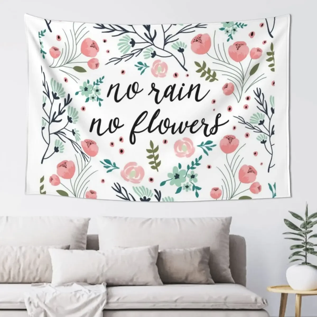 

No rain, No flowers Tapestry House Decorations Outdoor Decor Wall Coverings Decoration For Bedroom Tapestry