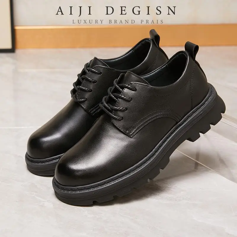 

Retro All Genuine Leather Men's Shoes Casual Cowhide Shoes Black Male Genuine Leather Social Shoe Shoes Formal