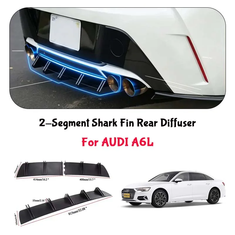 For AUDI A6L Shark Fin Rear Diffuser Split Chassis Spoiler Auto Aerodynamic Parts Aerodynamic Modification