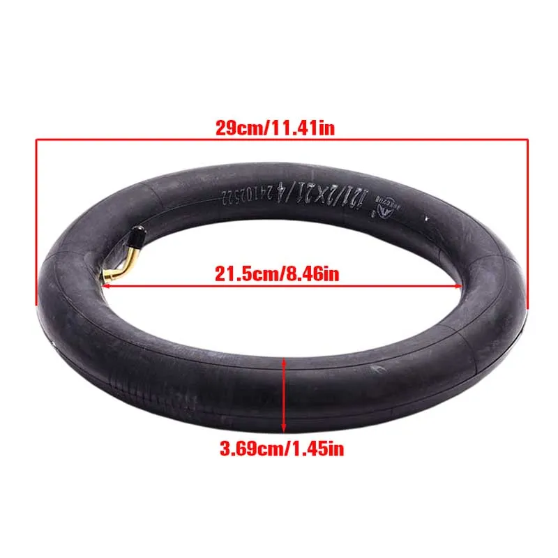 12 1/2x2 1/4 inner tube 45 °, wear-resistant 45 ° curved mouth inner tube, scooter inner tube replacement part