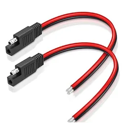 1 Paar 2 Adern männlich weiblich sae Single-Ended-Verlängerung kabel 18awg Schnell kupplungs kabel 15cm Strom versorgung