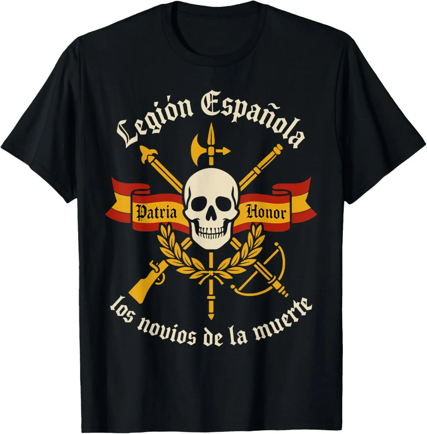 

Spanish Legion Married Death Military Homeland Honor Spain T-Shirt Short Sleeve Casual 100% Cotton Shirt