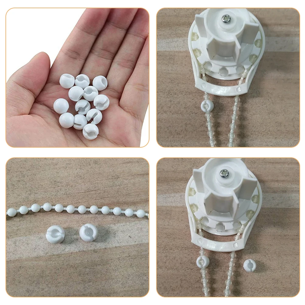 

12Pcs Clear Chain Roller Blind Replacement Ball Chain Connectors for Vertical Curtains Window Shade Accessories
