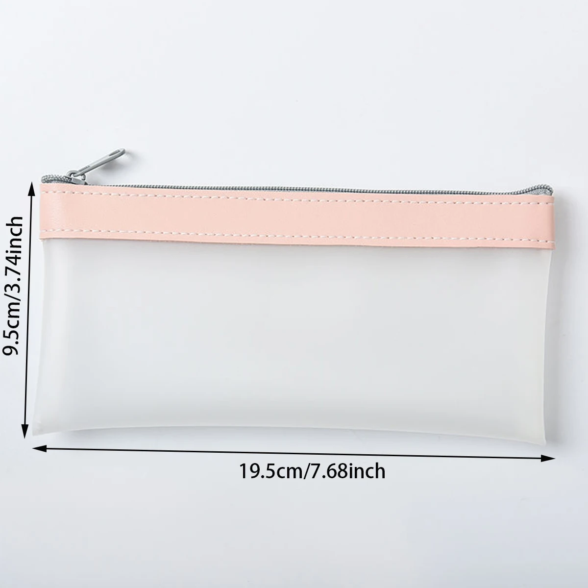 Randomly select a frosted transparent pencil case, waterproof TPE pencil case, for school and office supplies