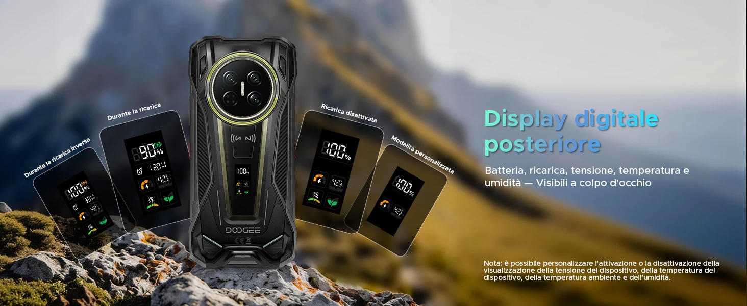 DOOGEE V Max 2 Rugged Phone 22000mAh Dimensity 8300 48GB(16GB+32GB) 512GB 6.78'' Screen Dual Camping Light Android16 Smartphone