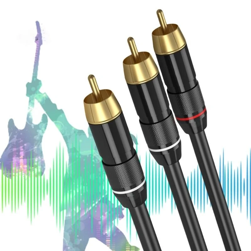 

31BA Слуховой удлинитель 2RCA мужчин с одиночным мужским золотом контактов
