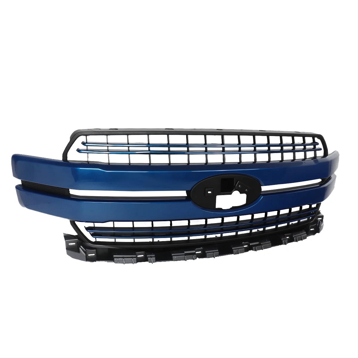 Magickit Lariat Style Car Front Bumper Upper Racing Grille For Ford F150 F-150 2018-2020  Replace for JL3Z-8200-HB, JL3Z8200GB