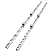 VEVOR Linear Guide Rail Set 2 PCS 1500/1800/2200 mm SBR20 Guide Rails 4 PCS SBR20UU Slide Blocks for DIY CNC Router Machines