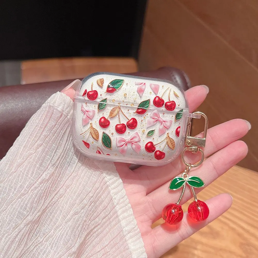 Aesthetic Purple Floral Transparent Earphone Case for AirPods Pro 3 Pro 2 Headphones Cover For AirPods 4/3/1/2 Protective Shell