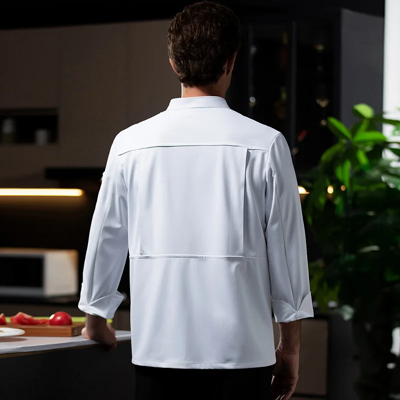 Uniforme de Chef de Restaurant occidental, tenue d'automne et d'hiver, restauration, hôtel, cantine, boulanger, magasin de gâteaux, vêtements de travail à manches longues
