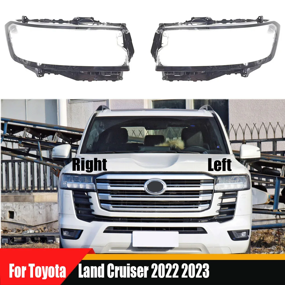 

For Toyota Land Cruiser 2022 2023 Transparent Headlight Cover Headlamp Shell Clear Lens Plexiglass Replace Original Lampshade