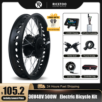 500W 36V48V Fatbike Electric Bike Conversion Kit 20 26inch 4.0 Tyre Front/Rear Wheel Hub Motor