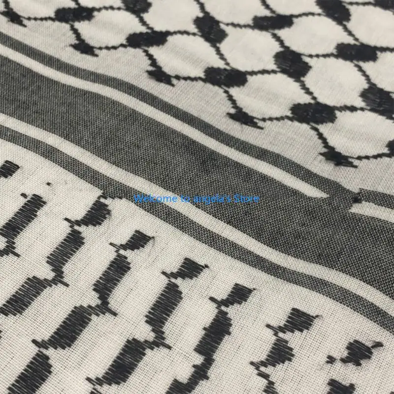 

X4YC Arabian Shemagh Scarf for Outdoor Desert Headscarf Dustproof Traditional Scarf Headwrap Arabian Desert Shawl Headcover
