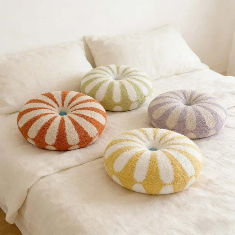 Alien Soft Decor Candy Rundes Kissen, süßes, niedliches Plüschkissen, bequemes Bettkissen für Wohnzimmer, Sofa, Schlafzimmer, Heimdekoration