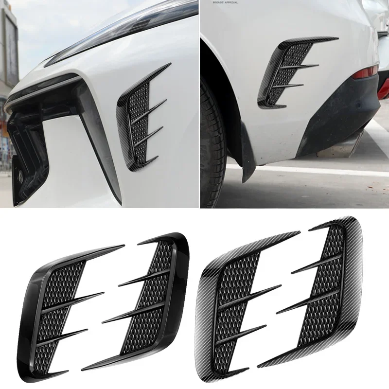 

Pair Multipurpose Carbon Fibre Car Shark Gills Emulation Vent Side Air Inlet Hood Decoration Vehicle air outlet Car Body Sticker