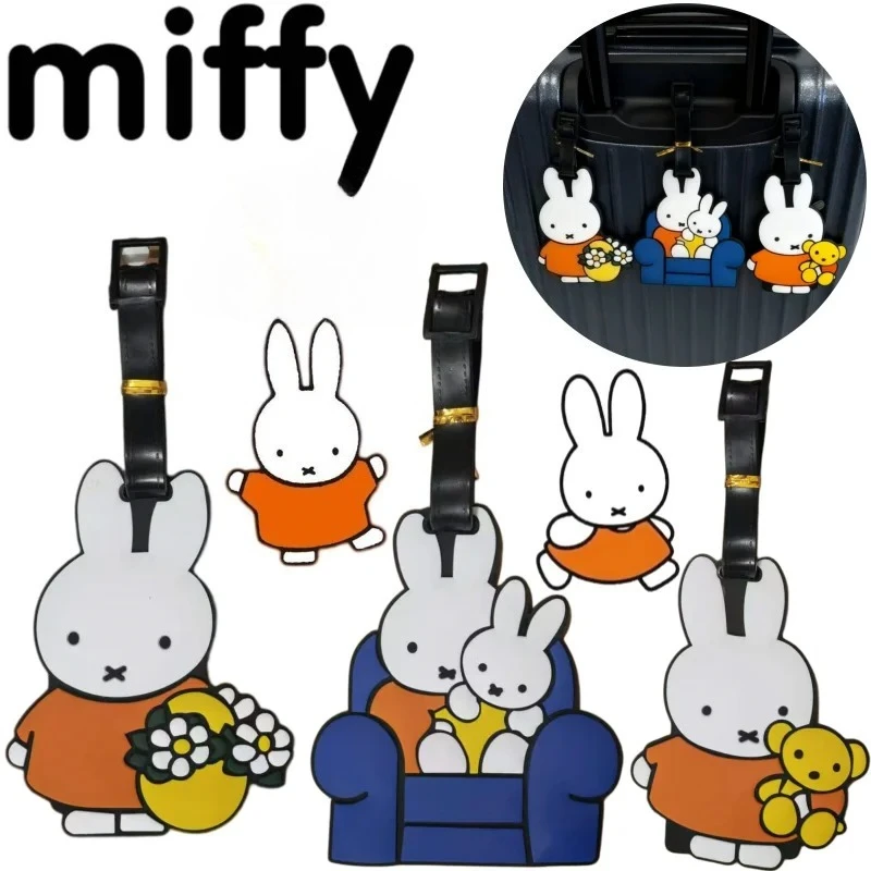 HOT Miffy Luggage Tag High Color Value Cartoon Doll Creative Cute Men's and Women's Suitcase Boarding Check-in Anti-loss Pendant