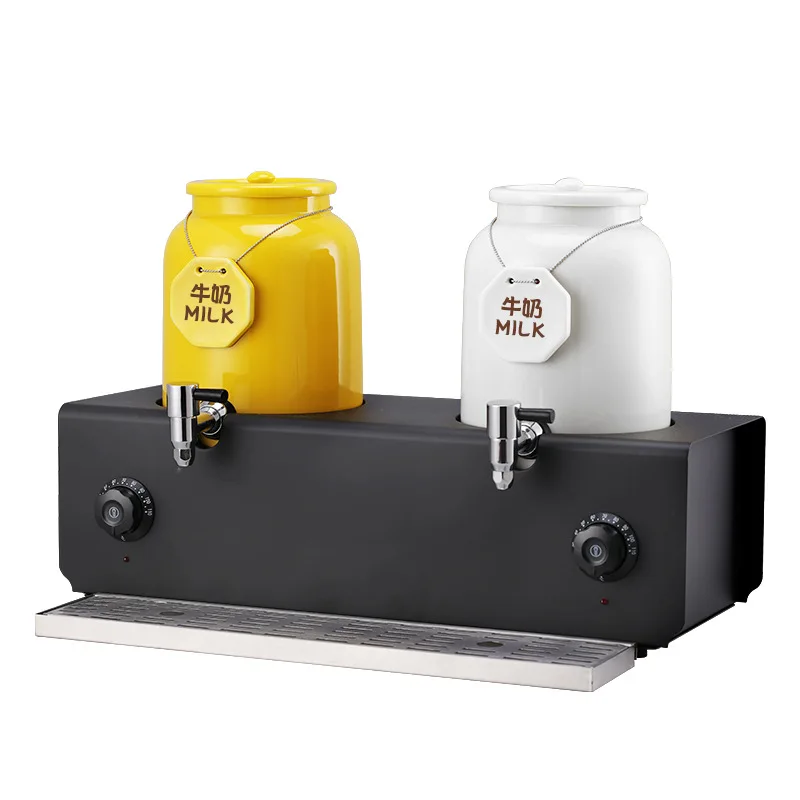 Double-head adjustable temperature ceramic milk tripod, coffee soy milk tea thermal insulation heating container