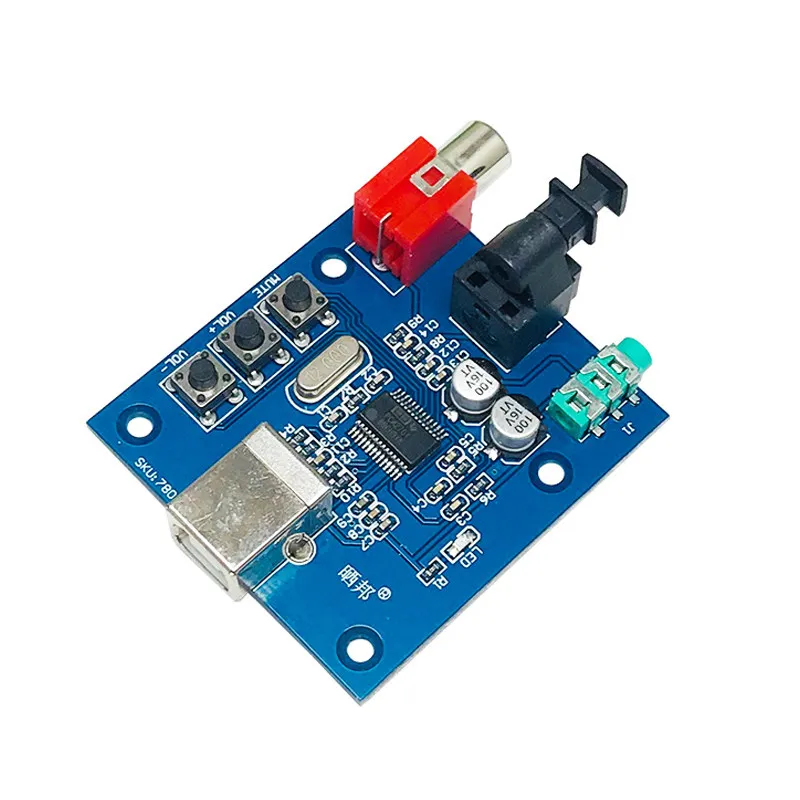 HIFI Grade PCM2704 Sound Card Decoder USB Sound Card DAC Decoder USB Input Coaxial Fiber Output 5V