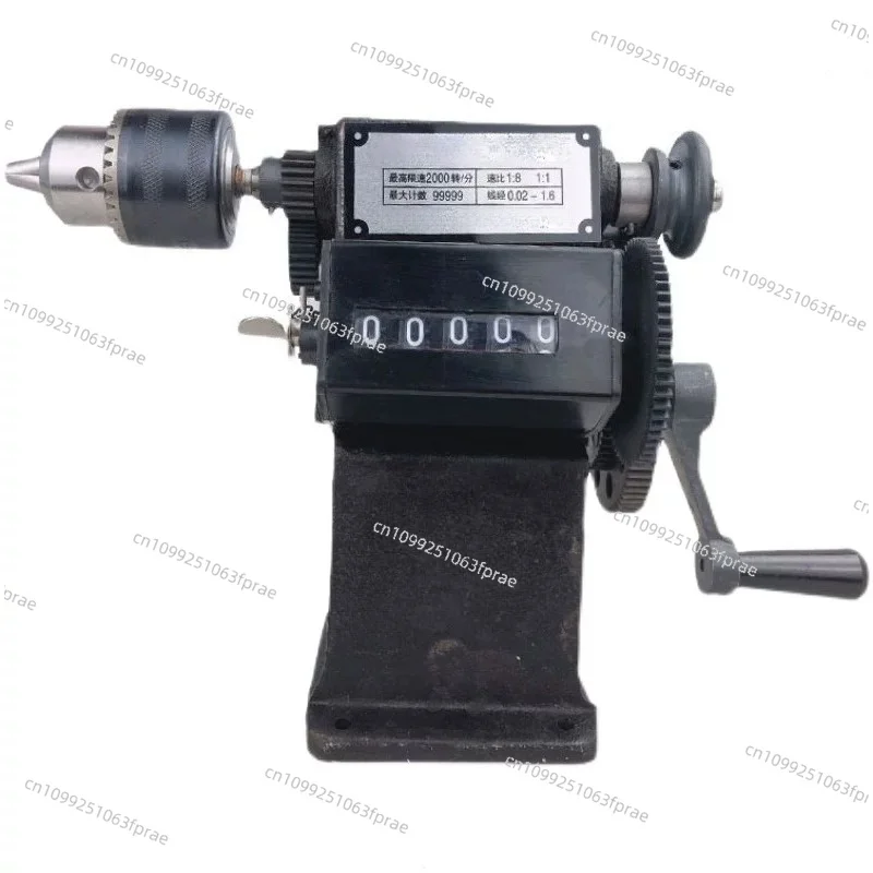 Hand-crank winding machine small desktop modified home rotary drill chuck winding machine NZ-1 counter tapping machine winding