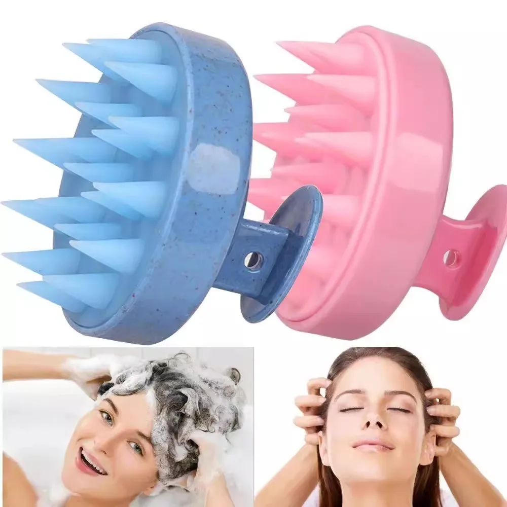 Silicone Shampoo Brush Head Scalp Massage Comb Body Massage Brush Bath Shower Brush Hair Washing Combs Salon Hairdressing Tools