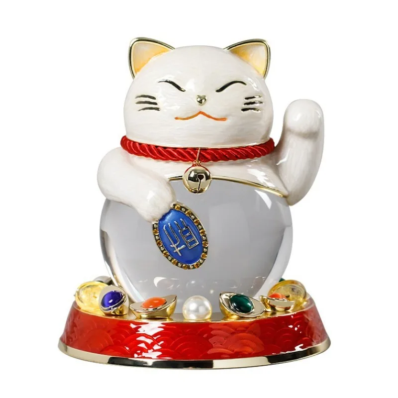 

Creative Lucky Cat Living Room Crystal Ball Desktop Decoration Ornament Home Accessories TV Cabinet Office Opening Gift