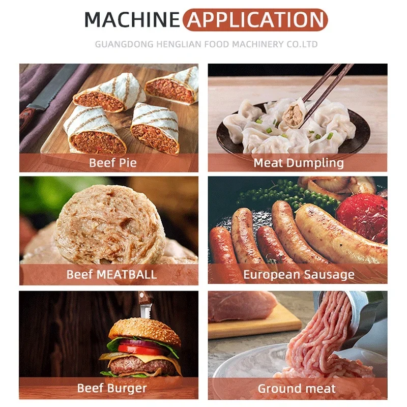 Picador de carne elétrico comercial de aço inoxidável