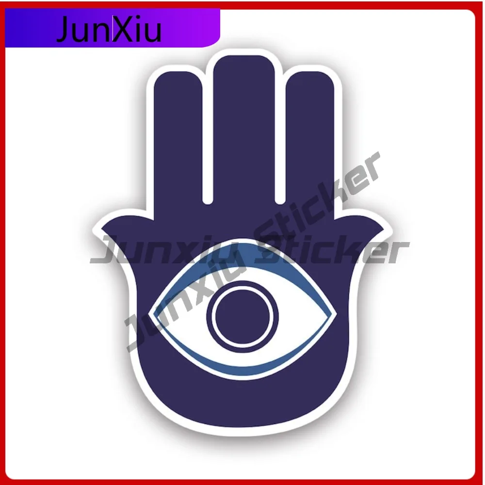 

Hamsa Hand Amulet Fade Resistant Weather Resistant Funny For Laptop Helmet Car Body Easy Apply Removable Decal Racing Truck