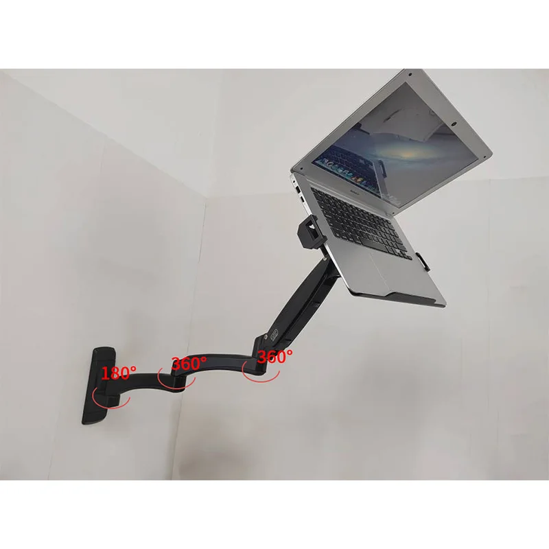 Wall Mount Laptop Holder Long Arm Aluminum Full Motion Laptop Stand