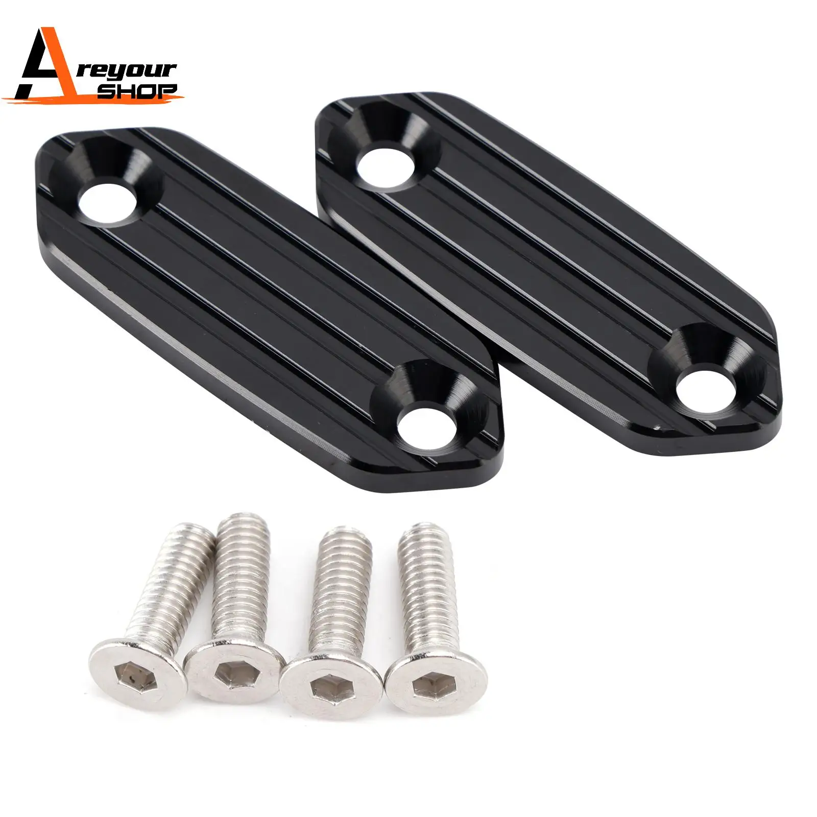 

Areyourshop Mirror Block Off Plates Delete Kit for Kawasaki ZX6R Ninja ZX636 2013-2026