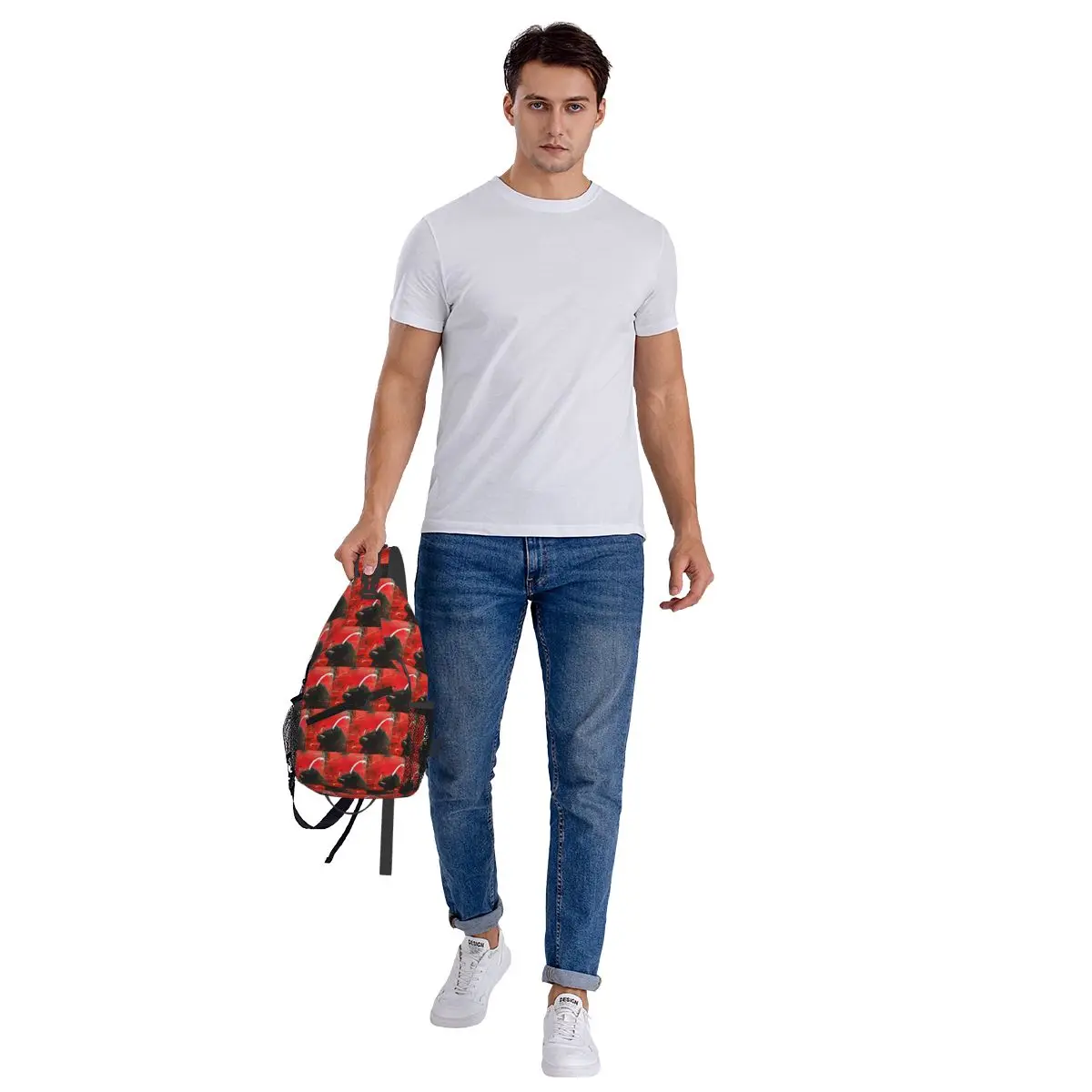 نابضة بالحياة ريد بول حقيبة الصدر الرجال حبال Crossbody على ظهره حقيبة صدر للرجال السفر المشي لمسافات طويلة Daypack حقيبة كتف