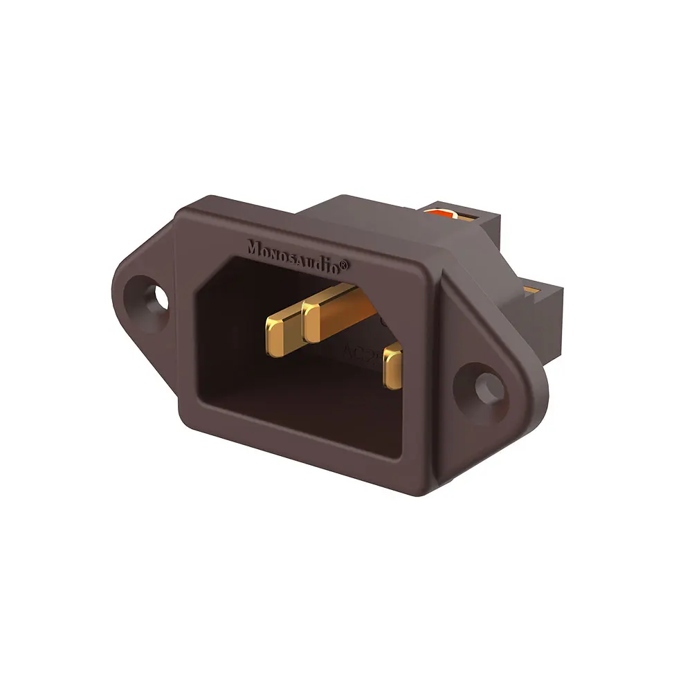 Monosaudio IC72 Stromstecker AC-Steckeradapter Elektrisches Netzkabel Einlassbuchse Anschluss Rhodium-Gold-Beschichtet – Detail 12