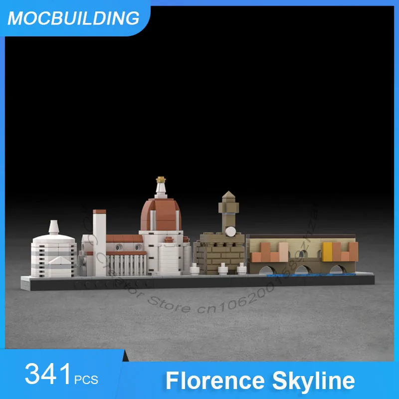 

MOC Building Blocks Florence Skyline Model DIY Assemble Bricks Architecture Collection Display Creative Xmas Toys Gifts 341PCS