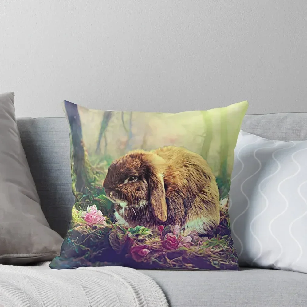 Rabbit in the Glade Throw Pillow Cushions For Decorative Sofa Covers For Sofas pillow