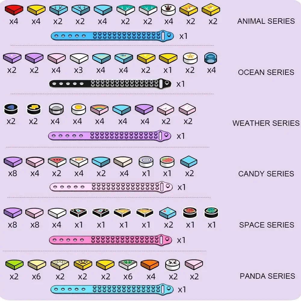 6 قطعة/المجموعة الصداقة سوار صنع عدة الاطفال اللبنات النقاط أساور DIY الإبداعية الحرفية للأطفال عيد ميلاد هدية عيد
