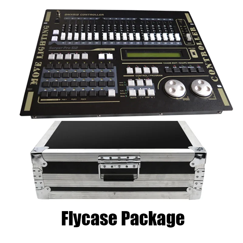 Super Pro 512 Controller With Flycase Net.do Console Build In Program Stage Lighting Mixer DJ Disco Club Party Desk