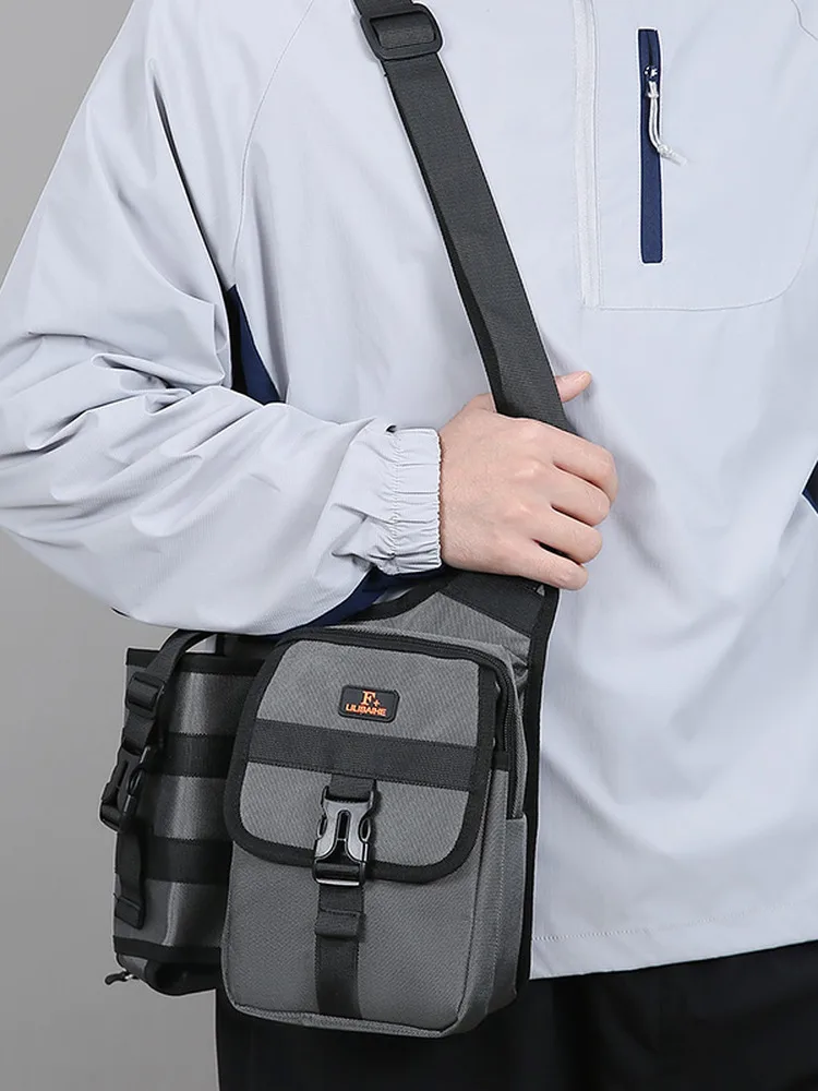 

Многофункциональная мужская нагрудная сумка-слинг для повседневного использования, спорта, езды на велосипеде, активного отдыха, водонепроницаемая, износостойкая, с отделением для бутылки с водой