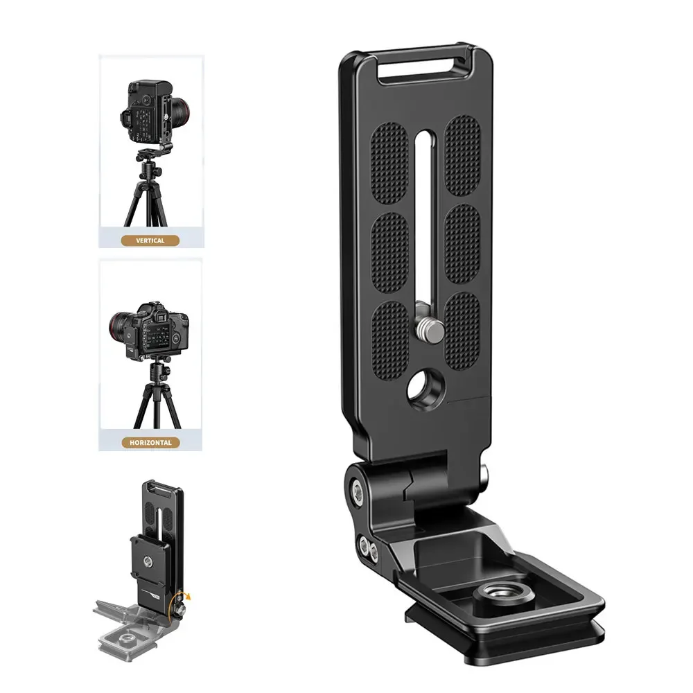 Foldable DSLR Camera L Bracket Arca Type QR Quick Release Plate Vertical Mount for Canon Nikon Sony Osmo Stabilizer Monopod