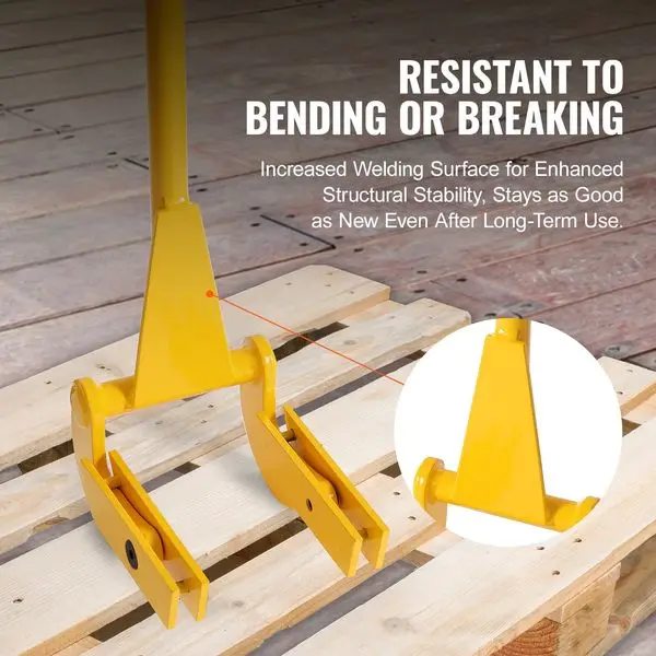 VEVOR Pallet Buster, 41-Inch Handle, 2000 lbs Weight Capacity, Q235 Carbon Steel, Heavy Duty Deck Wrecker Demolition Wood Pallet