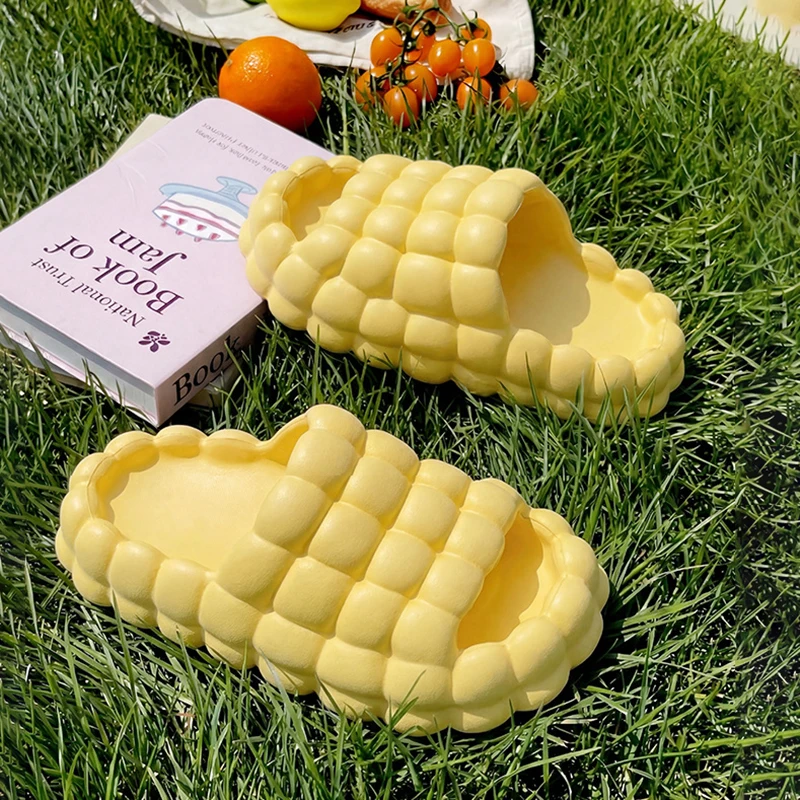 EVA Plateau-Hausschuhe für Damen, Sommer-Cloud-Designer-Schuhe, Niedliche Weichsohlen-Badeschuhe für Mädchen, Rutschfeste Indoor-Outdoor-Strandsandalen