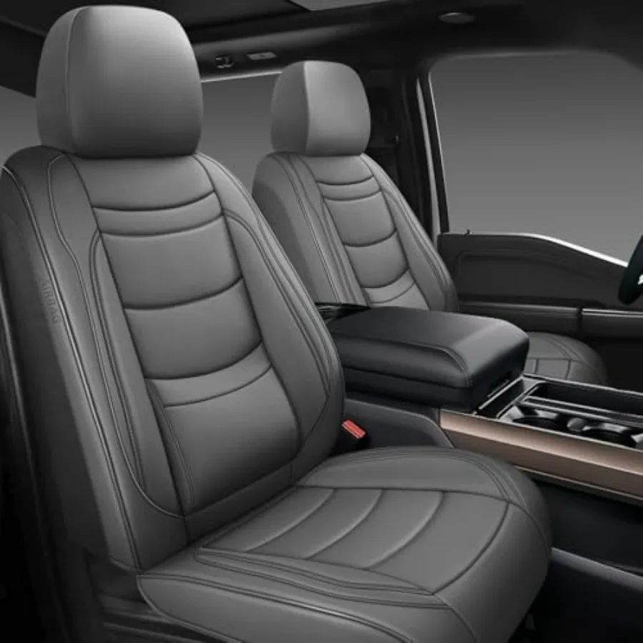 

Leather Car Seat Covers Full Set Universal Fit for Most Cars SUVs and Sedans Waterproof Luxury Leatherette Cushions 5 Seats Pro