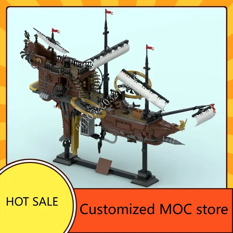 2285 قطعة MOC Steampunk القراصنة المنطاد "Brunel" عدة عيد ميلاد مجموعة سفينة حربية الجمعية عطلة لغز عيد ميلاد هدية الكريسماس للأطفال