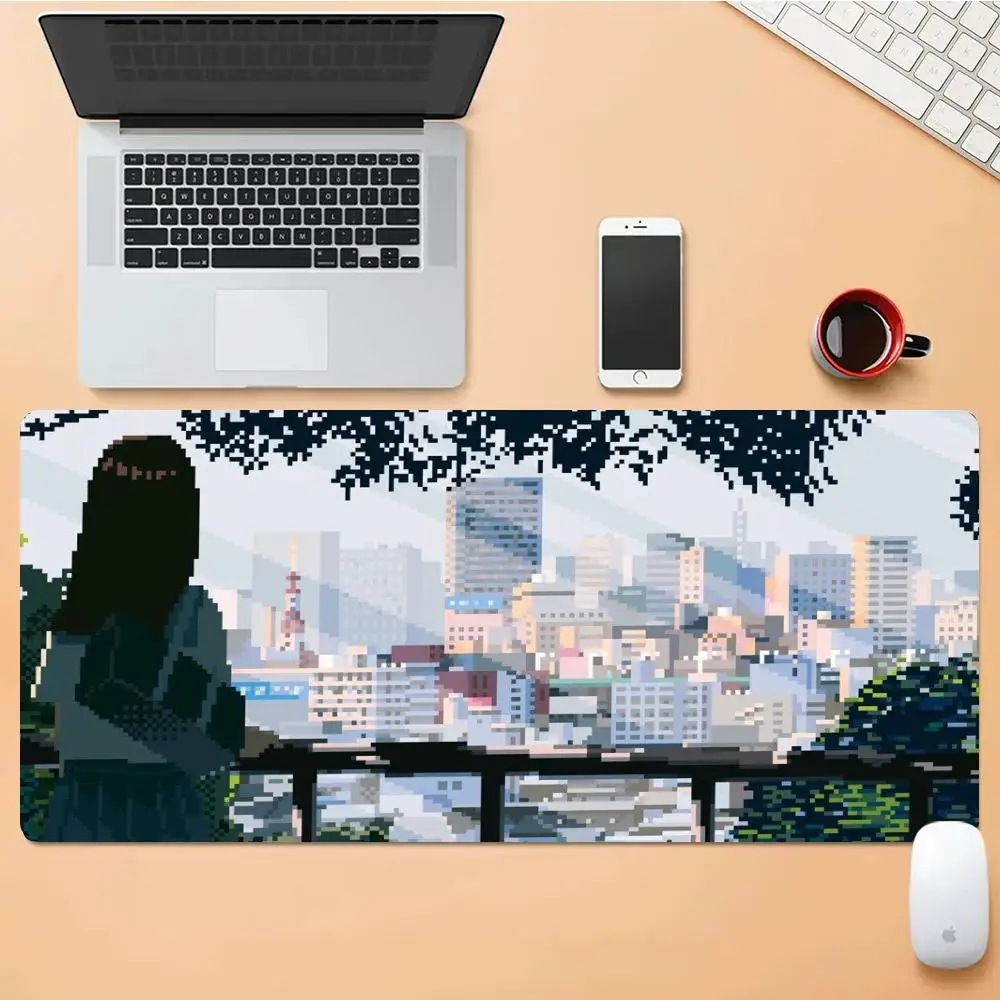 

Pixel Portrait Mouse Pad Desk Mouse Pad Cute HD Desk Pad Extended Gaming Keyboard Mats Large XXL Gamer Mousepad 90x40