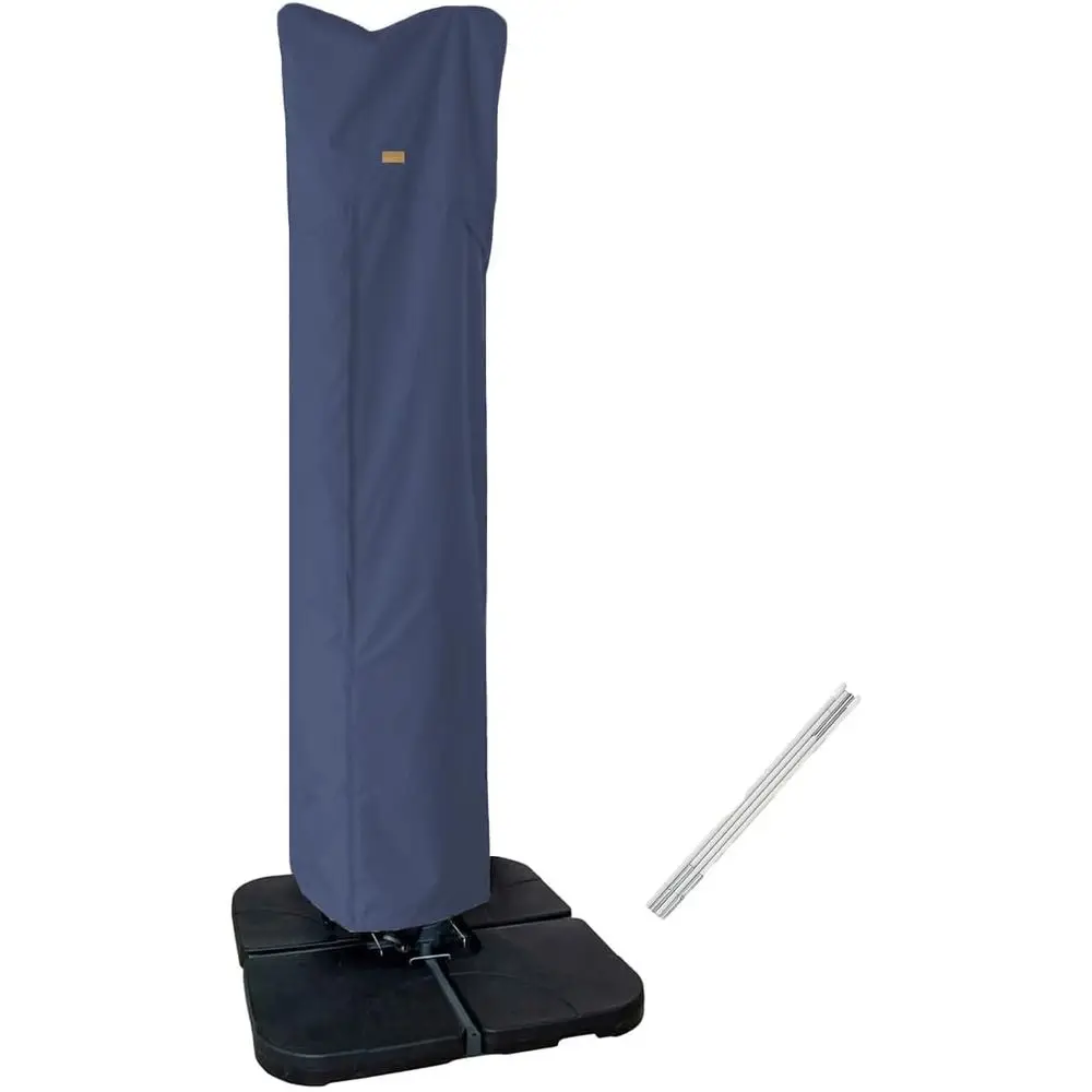 

Водонепроницаемый чехол для уличного зонта, для изогнутых и прямых стойок, на молнии, синий