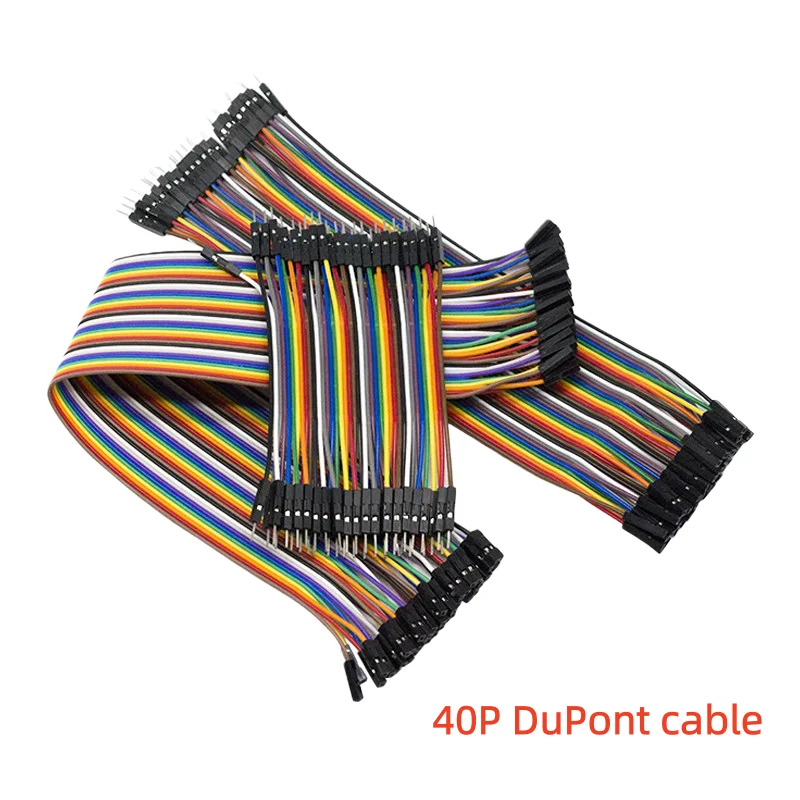 1pcs for DuPont wire female to male to female to male 40Pin color ribbon cable connection wire 10 20 30CM 2.54mm