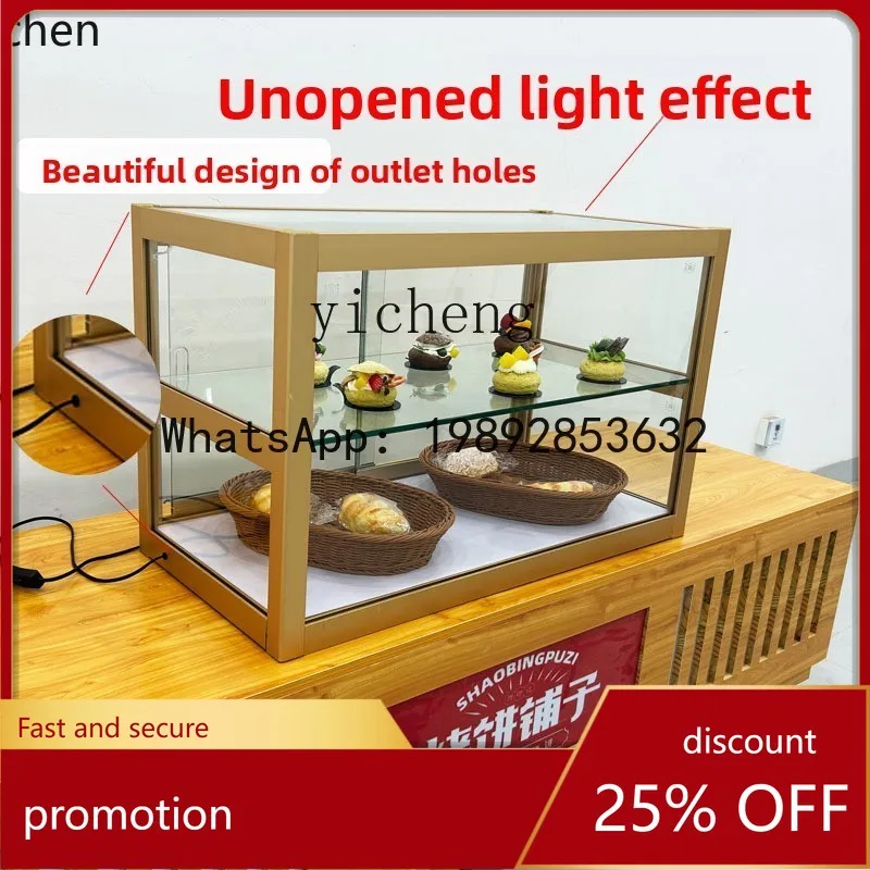 YFY Glass Bread Display Cabinet Coffee Shop Dessert Pastry Bar Display Rack Storage Cabinet