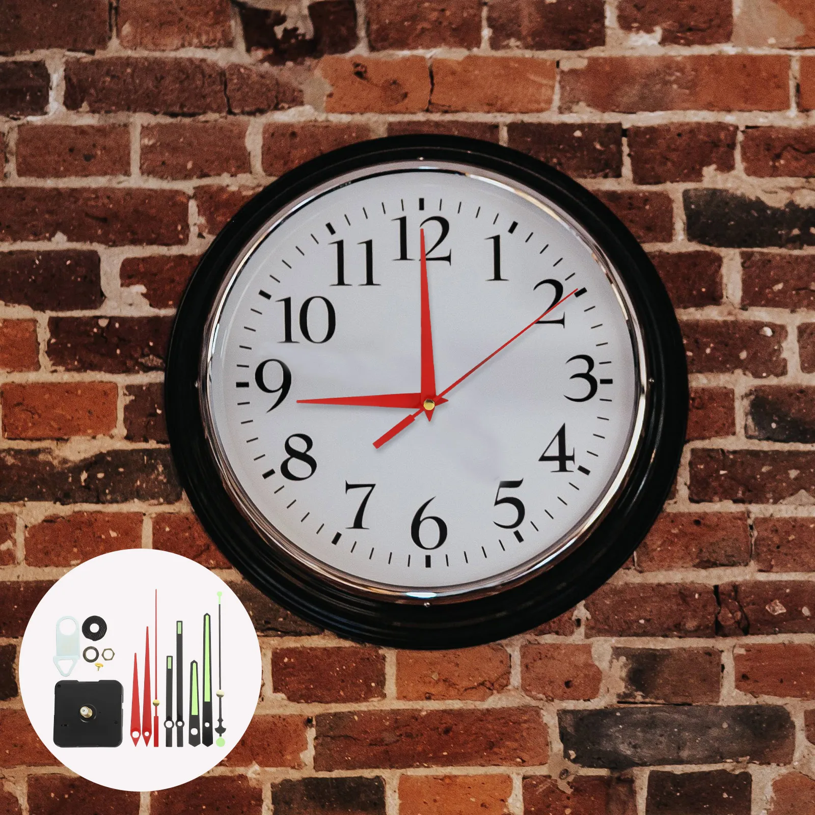 

1Set Clock Movement Operated Silent Mechanism Kit for Clock Repair DIY Projects Fluorescent Hands Modern Home Decoration