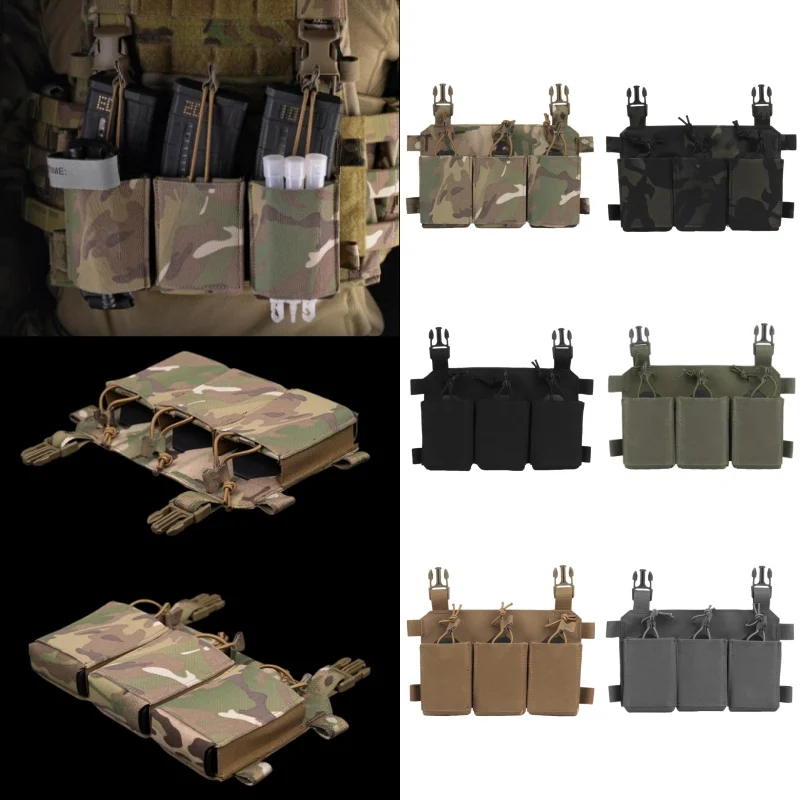 

Triple Rifle Magazine Carrier | MOLLE Compatible Multipurpose Load Carrying Pouch | For Hunting Multi-purpose Magazine Holder