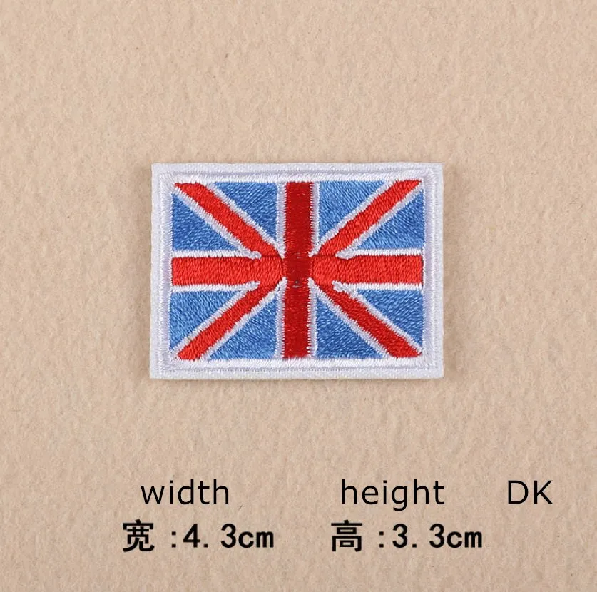 1 Pcs Flag Badges Embroidery Patches Embroidered Clothing Hat Bag Shoe Repair Material Phone Gift Box Decor DIY Accessory