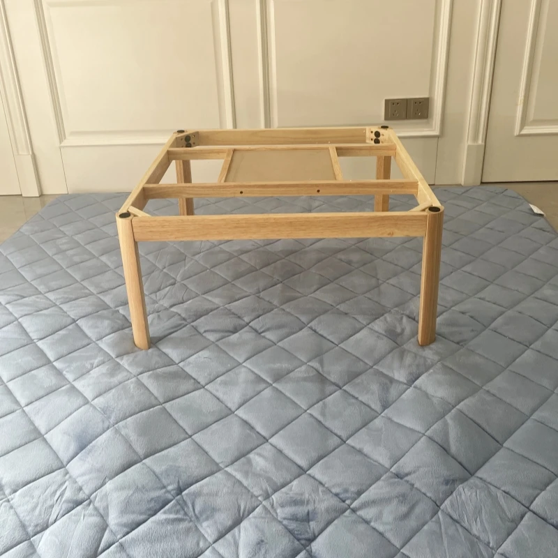 Nowoczesne meble drewno Kotatsu stół kwadratowy 75cm salon styl japoński ogrzewacz do stóp Tatami podgrzewany drewniany stolik kawowy