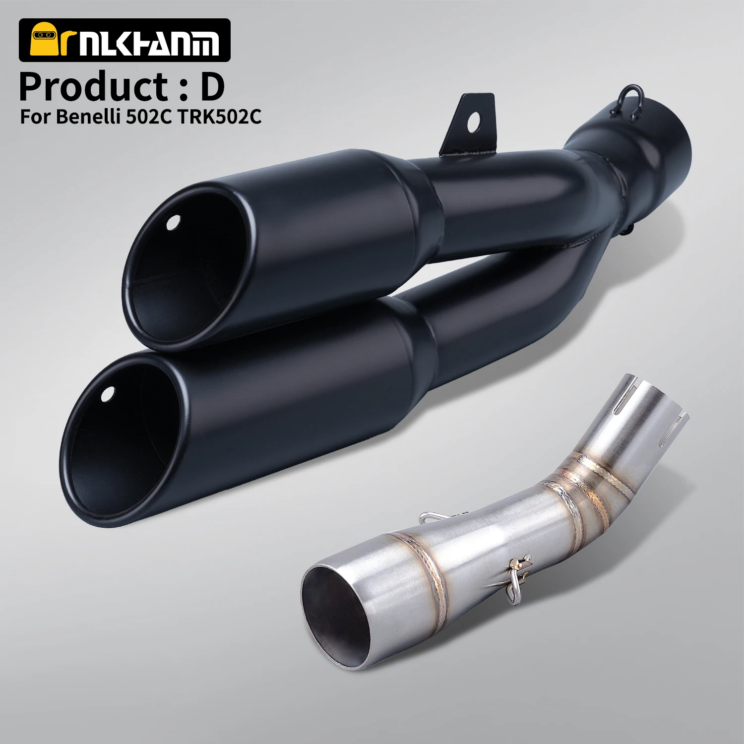 

For Benelli Leoncino 250 For Benelli 502c TRK502C Motorcycle Exhaust Muffler mid Link Pipe with AK Double out Exhaust